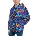 thumbnail image 2 of Picia Butterflies Of The Starry Sky for Boys Fashion Full-zip Hoodies & Sweatshirts with Kangaroo Pocket,Zip-up Hooded Sweatshirt for Kid, Moisture Wicking & Breathable-Medium, 2 of 6