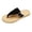 Black, variant on Women's Fashionable And Casual Summer Solid Color Open Toe Flops Stylish Flat Slippers, Beige, 6