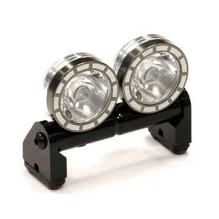 Integy RC Toy Model Hop-ups C23748GUN Alloy Roof Top Spot Light Set (2) LED White w/ Metal Housing for 1/10, 1/8 & 1/5