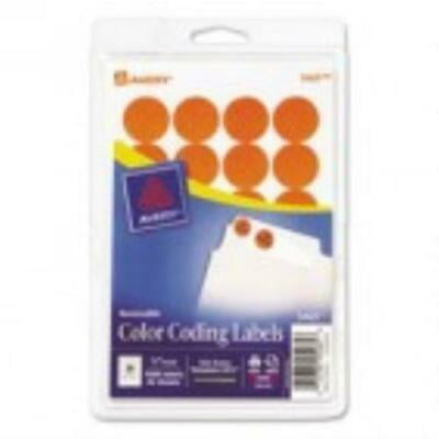 2Pc Avery Print or Write Removable Color-Coding Labels, 3/4in dia, Orange, 1008/Pack - Walmart ...
