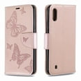 thumbnail image 5 of Allytech Galaxy A10 Case, Slim Fit PU Leather Folio Butterfly Embossed Shockproof Wrist Hand Strap Flip Cards Holder Wallet Case TPU Back Cover for Samsung Galaxy A10, Pink, 5 of 8