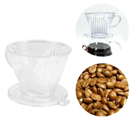 

TOPINCN Transparent Reusable Coffee Filters Cone-shaped Portable Coffee Dripper Pure Flavor Maker Tool