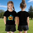 thumbnail image 3 of Abcomgle Halloween Shirts for Girls 5t Spooky Colorful Flame Pumpkin Bat Tshirts for Kids Crewneck Short Sleeve T-Shirts for Girls Fall Funny Holiday Tee Top Girls, 3 of 8