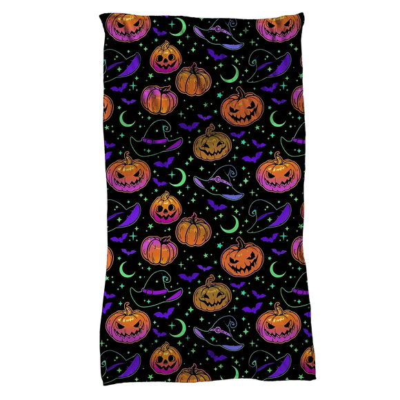 Cobija Manta Frazada Diseño de Halloween Neon Ultra Suave y Ligera