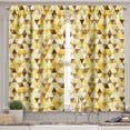 thumbnail image 2 of Ambesonne Abstract Valance & Curtain, Triangle Rhombus Funky, 55"x24", Yellow Brown White, 2 of 6