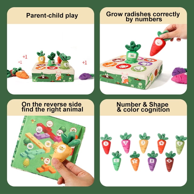 9pcs bebé rábano juguete colorido bebé rábano muñecas para niños bebé (6 agujeros) Ndcxsfigh libre de BPA