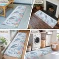 thumbnail image 5 of Blue Coastal Turtle 2'x6' Runner Rugs for Hallway Kitchen Bedside Non Slip Washable, Beach Nautical Ocean Coral Seahorse Entryway Rug Runners with Rubber Backing, Long Carpet Runner for Laundry Room, 5 of 8