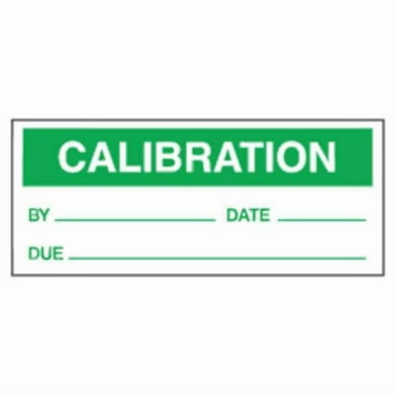 Accuform Calibration Label, Green/White, Pk25 LPC422