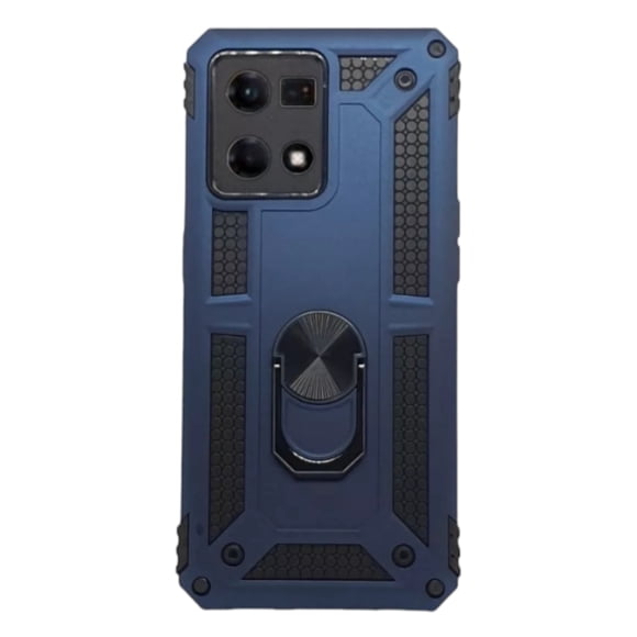 Funda Uso Rudo Cely Vesmir con Anillo Magnético Para Oppo Reno 7 4G Azul Marino Más 2 Micas de Cristal