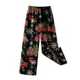 thumbnail image 3 of Gunia Boys Flannel Pajama Pants Train Autumn Winter Christmas Cute Cartoon Print Casual Home Long Pants Pjs Soft Nightwear Loose Loungewear 3-4 Years, 3 of 5