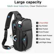 BANGE Waterproof Mens Sling Bag, Large Capacity Crossbody Backpack Durable