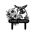thumbnail image 6 of Custom Personalized Hummingbird Garden Metal Sign, Hummingbird Garden Stake, Garden Decor, Custom Garden Name Sign, 6 of 6