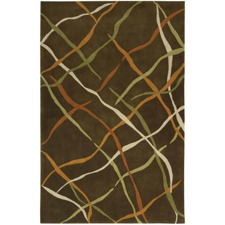 Nourison Dimensions Collection Modern Abstract Rug, Brown