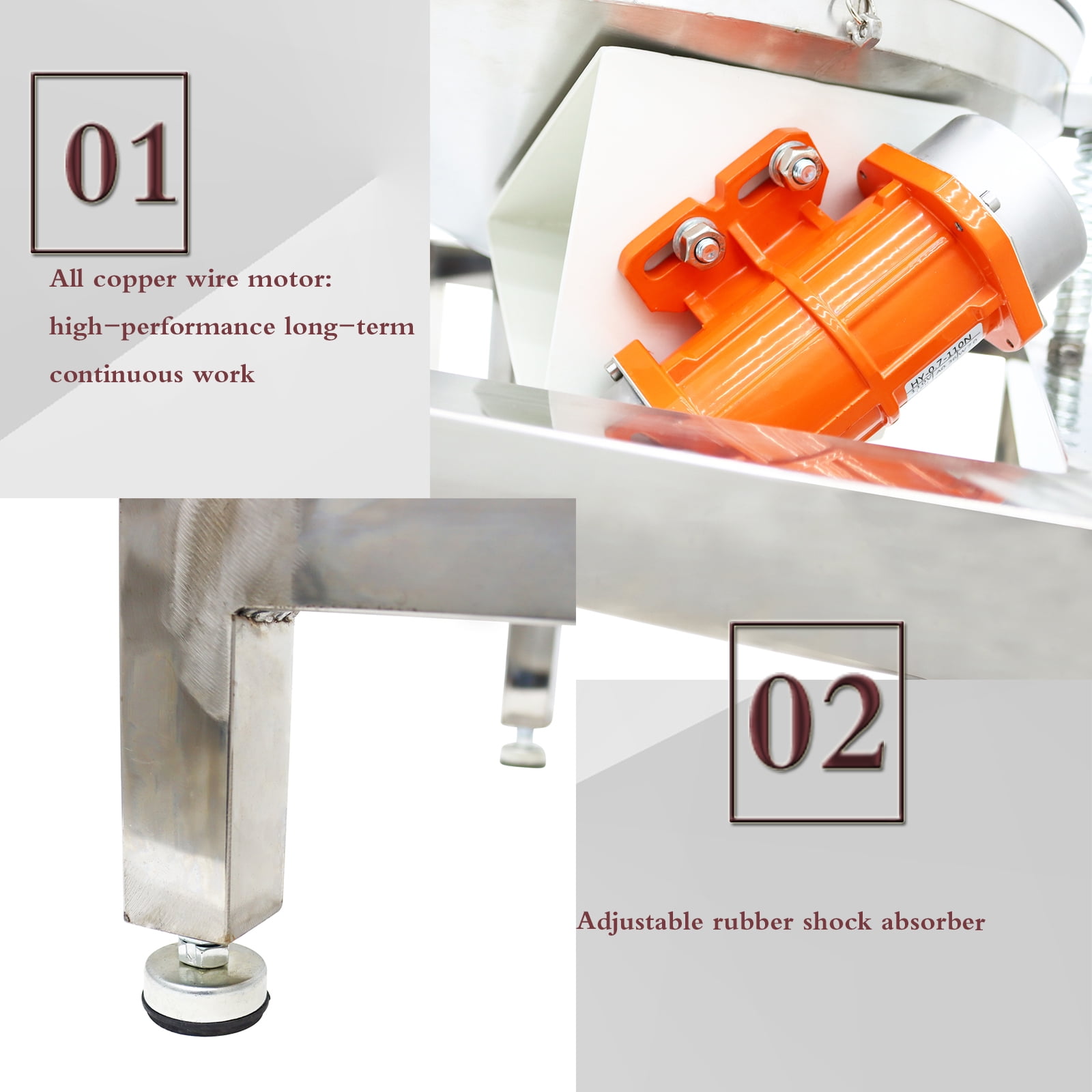 BCOMFY Diamètre 30CM Hauteur 6CM SUS Tout Tamis En Acier Inoxydable For Machine Vibrante Électrique Maille En Option (Size : 120 Mesh