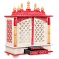 thumbnail image 4 of Temple For Home And Office / Wall Hanging Wooden Mandir / Mandir With Doors /Hindu Pooja Temple / MDF Board Mandir/Mandir With Double Drawer, 4 of 4