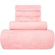 thumbnail image 1 of Juego de toallas de baño, toallas de microfibra de primera calidad de terciopelo coral súper absorbentes para baño, toalla de ducha, paquete de 5, 1 of 6