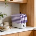 thumbnail image 4 of Toaster Cover 2 Slice, Purple Checkered Dustproof Bakeware Oven Protector with Top Hook, Farmhouse Buffalo Plaid Waterproof Small Kitchen Appliance Toasters Dust Cover, 11"x6"x8", 4 of 9