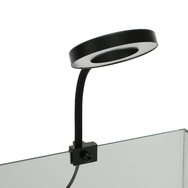 Luces para acuarios Unique Bargains, luz para acuarios USB, luz pequeña para acuarios con temporizador, lámpara para acuarios que rota 360° en color negro