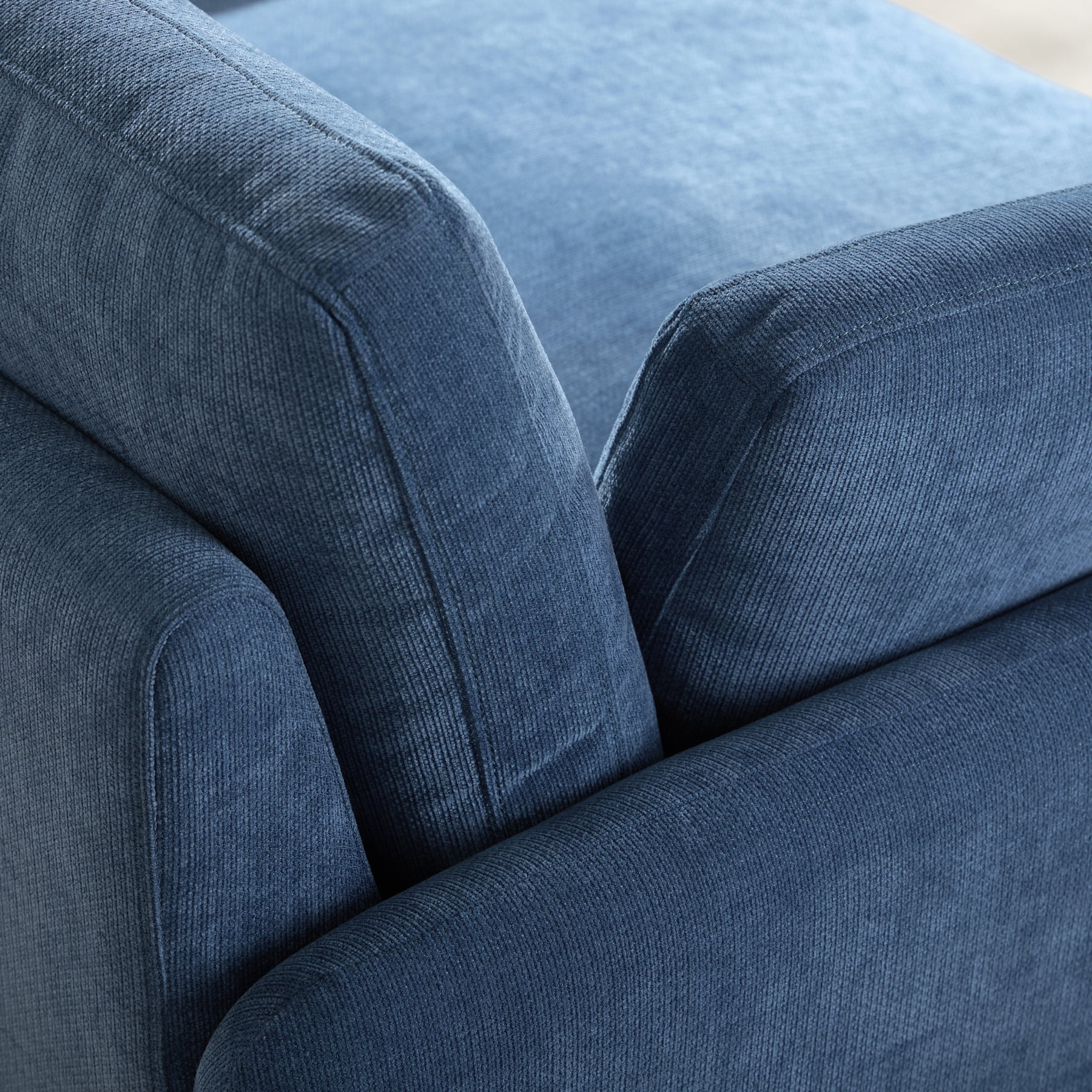 Leumius 50" Oversized Single Sofa Chair, Upholstered Chenille Accent Chair with Wide and Deep Seat, Modern Comfy Armchair,with Pillows for Living Room,Apartment,Bedroom,Blue