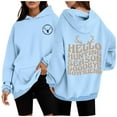 thumbnail image 2 of Women's Autumn Winter Printed Hoodie Cozy Pullover Casual Fashion Sweatshirt Comfortable Streetwear, 2 of 2