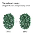 thumbnail image 3 of Tornillos de puesta a tierra HEVIDUBANA #10 hexagonales verdes, 100 piezas, 3 of 5