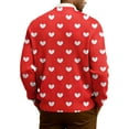 thumbnail image 4 of QHRMKOG Cardigan Sweaters for Men Cute Valentine's Day Heart Cardigan Graphic Loose Fit Long Sleeve V Neck Button Up Cardigan Sweaters Fashion Ribbed Knited Sweater White 3XL, 4 of 7
