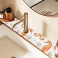thumbnail image 2 of Yayeee Faucet Mat for Kitchen Sink 30" Diatomite Long Splash Guard Pad, Orange Seahorse, 2 Pack, 2 of 7