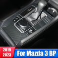 thumbnail image 2 of Panel de cambio de marchas de coche de acero inoxidable, cubierta protectora, portavasos de agua para Mazda 3 BP 2019 2020 2021 2022 2023 2024, accesorios, 2 of 5