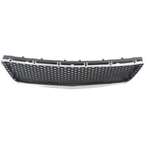 Bumper Grille Compatible With 2014-2016 Chevrolet Impala Limited 2006-2009, 2012-2013 Front Chrome Shell w/ Black Insert