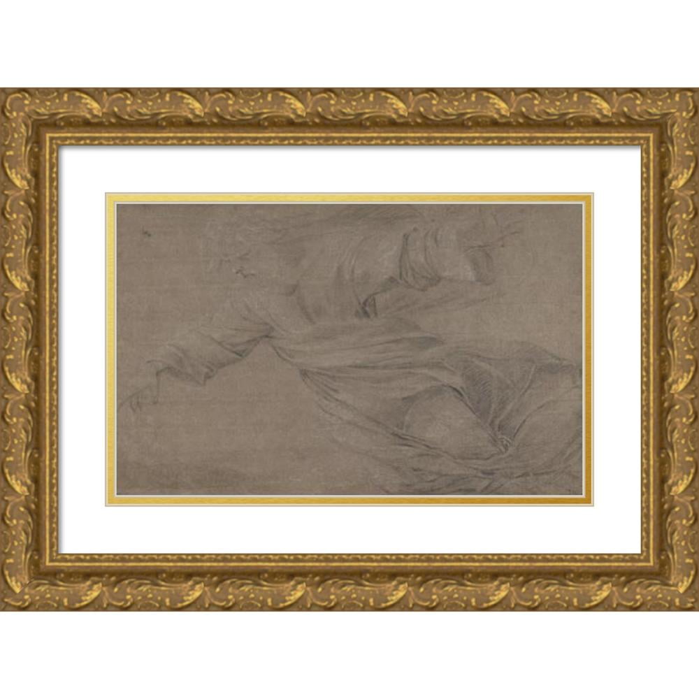 Eustache Le Sueur 18x13 Gold Ornate Wood Frame and Double Matted