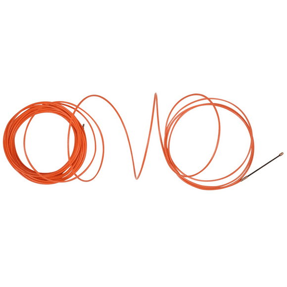 2 Pcs 4mm 15 Meter Orange Guide Device Nylon Electric Cable Push Pullers Duct Snake Rodder Fish Tape Wire