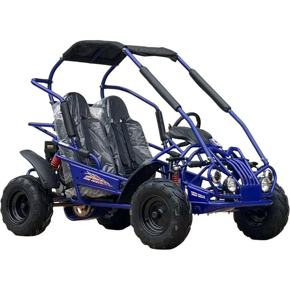 Trailmaster Mid XRX/R Deluxe Go-Kart, 196 CC Electric Start, Ages 10 and Up, Blue
