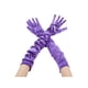 thumbnail image 1 of Guantes de satén extra largos para mujer Inspire Chic, de longitud de brazo, con dedos completos, guantes de noche de los años 1920 para fiestas de baile, morado, talla única, 1 of 6
