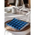 thumbnail image 6 of Black Blue Plaid Cloth Napkins Set of 8 Reusable Dinner Napkins, Country Buffalo Checked Gingham Cocktail Napkin Washable Table Napkins for Wedding/Holiday Party/Baby Shower 20"x20", 6 of 7