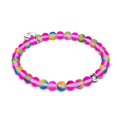 thumbnail image 1 of Pink Cosmos | Silver | Galaxy Glass Bead Bracelet, 1 of 8