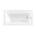 thumbnail image 2 of Aqua Eden CVTDE603122R5 60" Acrylic Rectangular 3-Wall Alcove Tub, Right Hand Drain, Glossy White/Oil Rubbed Bronze, 2 of 4