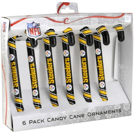 Forever Collectible - NFL Candy Cane Ornaments, Pittsburgh Steelers