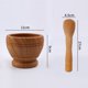 thumbnail image 2 of Juego de mortero y mortero de resina, trituradora para mezclar especias, hierbas y ajo, trituradora, cuenco de cocina, herramientas para romper, grano de madera, 2 of 5