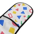 thumbnail image 4 of Yayeee Double Oven Mitt Kitchen Heat Resistant Baking 35" x7" Quilted Glove, Blue Retro Triangles, 4 of 6