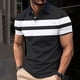 thumbnail image 1 of Blusa y camisa de manga corta con cuello vuelto Camisa casual de manga corta para hombre con cuello de manga corta estampado Top/camisa para hombre Tops para hombre, 1 of 5