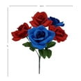 thumbnail image 3 of Mainstays 13in Indoor Artificial Flower Red Blue Rose Pick, 3 of 6