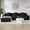 Black, variant on Leumius 113" L-Shaped Modular Sectional Sofa,Corduroy Fabric Upholstered 3 Seater Couch with Deep Seat and Movable Ottoman,No Assembly,Black