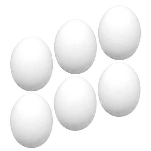 Masteelf 6 Pcs Magician Props Whimsical Toys Sponge Egg Props 6.00X4.00X4.00CM White