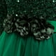 thumbnail image 3 of 1 pieza de vestido navideño de manga larga para niñas, vestido de princesa con poncho de lentejuelas (verde), 3 of 5