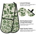 thumbnail image 2 of Yayeee Double Oven Mitt Kitchen Heat Resistant Baking 35" x7" Quilted Glove, Green Floral, 2 of 6