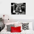 thumbnail image 5 of Wuche  Music Studio Canvas Wall Art Musical Instruments Pictures Prints Black and White Guitar Drums Poster for Living Room Bedroom Home Decor Framed, 5 of 5