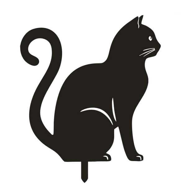 Estaca para gatos, estaca para jardín y césped, estatua de animales, decoración artística para jardín, regalos para amantes de los gatos Estilo B