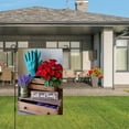 thumbnail image 3 of JOOCAR Linen Garden Flag with Faith and Family Sign, Lavender and Red Flowers for Spring Summer Home Outdoor Garden Yard Door Decor 12x18 inch, 3 of 5