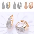 thumbnail image 4 of sweethay 2 piezas pendientes Clip orejas colgantes tamaño pequeño elegante mujer pendientes moda accesorio niñas joyería Festival regalo Ropa, zapatos y accesorios Miscelánea Oro rosa, 4 of 6
