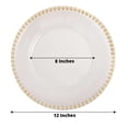 thumbnail image 3 of EASTIN 6 Pack 12” Gold Clear Acrylic Round Charger Plates With Beaded Rim Dinner Charger Plates, 3 of 11